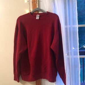 red crew neck